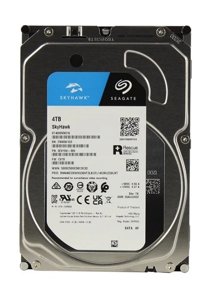 Hello Papana Seagate 3.5 Skyhawk 4tb 5900RPM 256MB Sata3 Güvenlik HDD ST4000VX016 (7/24) (3 Yıl Dist. Garantili)