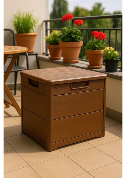 Sandık 120 Lt Organizer Kapaklı Bahçe, Balkon, Kiler Sandığı Çok Amaçlı Demonte
