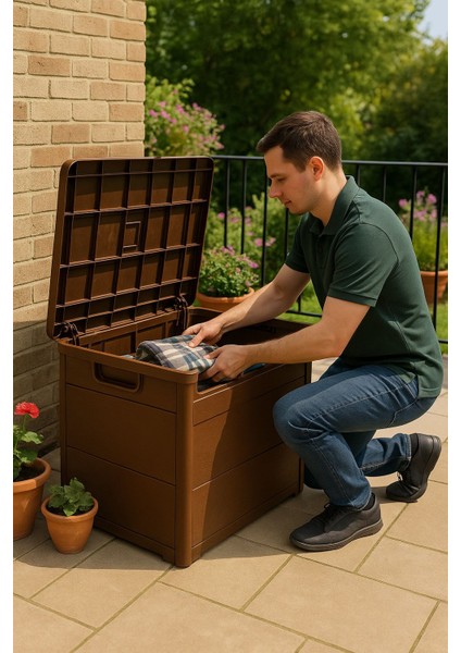 Sandık 120 Lt Organizer Kapaklı Bahçe, Balkon, Kiler Sandığı Çok Amaçlı Demonte modelleri