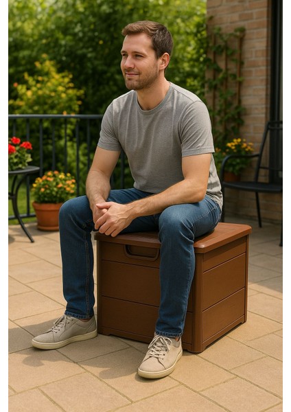 Sandık 120 Lt Organizer Kapaklı Bahçe, Balkon, Kiler Sandığı Çok Amaçlı Demonte fırsatları