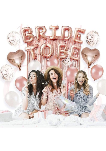 14 Bride To Be Balon + 2 Balon Standı Bekarlığa Veda Masa Üstü Dekor Süs Standı fiyatları