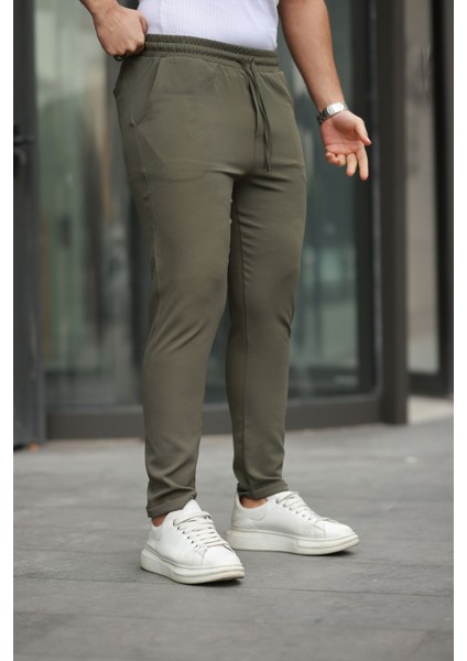 Erkek Trend Beli Lastikli Duble Paça Pantolon