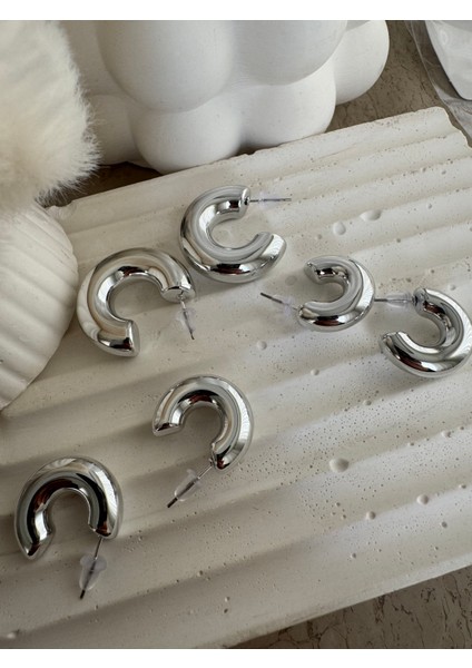 Kalın Halka Silver 6'lı Set Küpe indirimleri