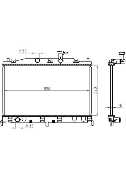 3191223 - Radyatör Brazing Accent Era 1..4/1.6ı 05 Ac Klimasız Mek 370×628X18