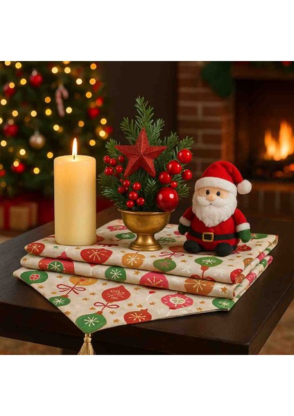 🎄 Yılbaşı Desenli Runner / Masa Örtüsü (142x40 cm) fiyatları