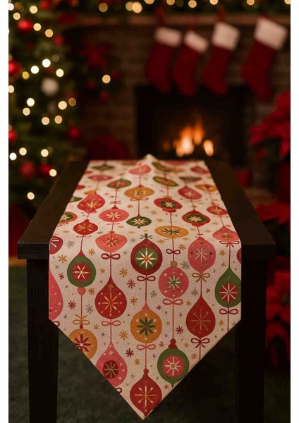 🎄 Yılbaşı Desenli Runner / Masa Örtüsü (142x40 cm) modelleri