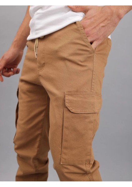 Erkek Lastikli Jogger Camel Kargo Cepli Pantolon fiyatları