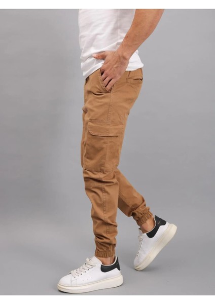 Erkek Lastikli Jogger Camel Kargo Cepli Pantolon fırsatları