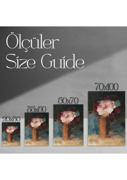 Soyut Çiçek Buket Su Boyama Tablosu modelleri