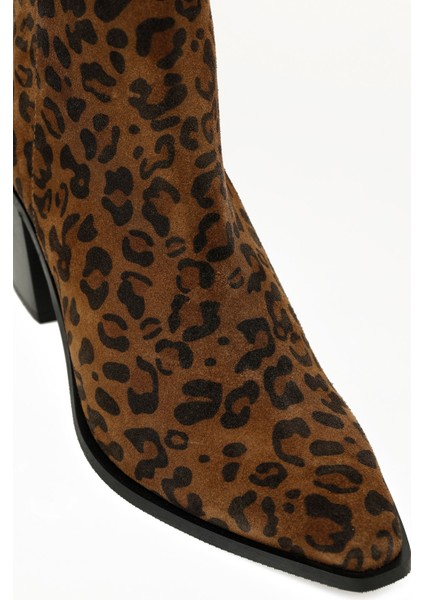 Venıze5 5pr Leopar Kadın Kovboy Bot