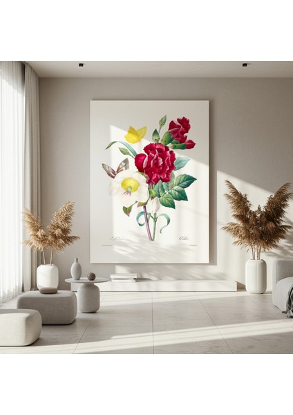 Vintage Botanik Çiçek Illüstrasyon Tablosu fırsatları