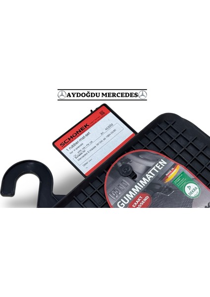 Mercedes-Benz E-Serisi W124 Schönek Kauçuk Paspas Takımı Siyah Made In Germany (1985-1995) modelleri