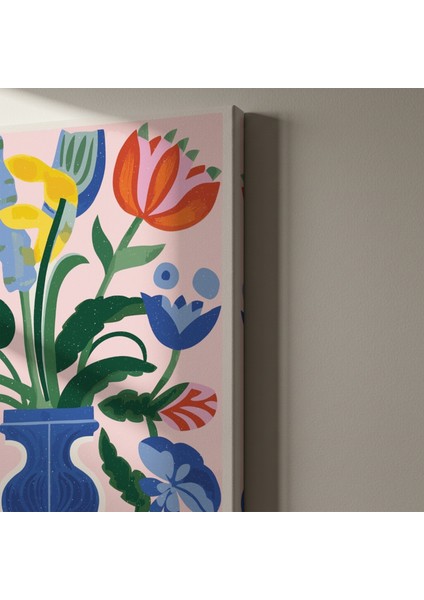 Çiçekli Vazoda Modern Sanat Tablosu indirimleri