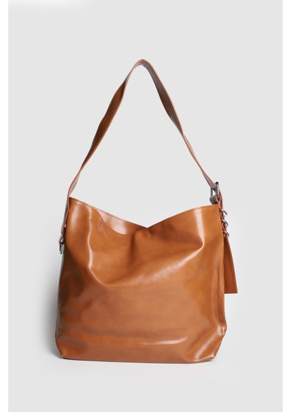 Lagraccio Paris Kadın Higgs Büyük Boy Kırışık Rugan Omuz Çantası Taba fiyatları