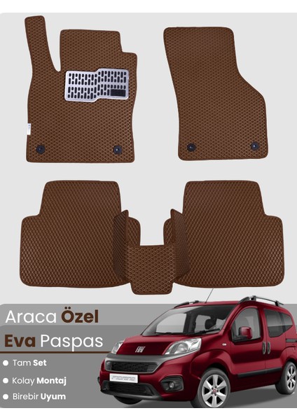 Fiat Fiorino Koltuklu (2007-2021) Uyumlu Eva Paspas Tam Set–araca Özel,su Geçirmez