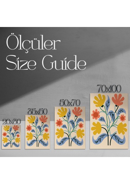 Modern Tarzı Soyut Çiçek Buket Tablosu modelleri