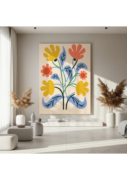 Modern Tarzı Soyut Çiçek Buket Tablosu fırsatları