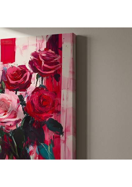 Koyu Pembe ve Kızıl Gül Buket Tablosu indirimleri