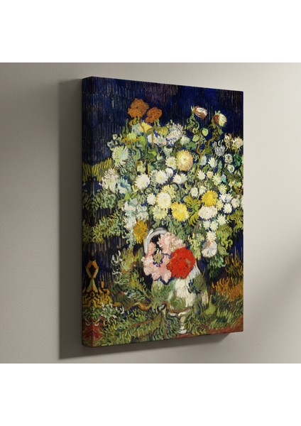 Van Gogh Tarzı Krizantem Çiçekleri Tablosu