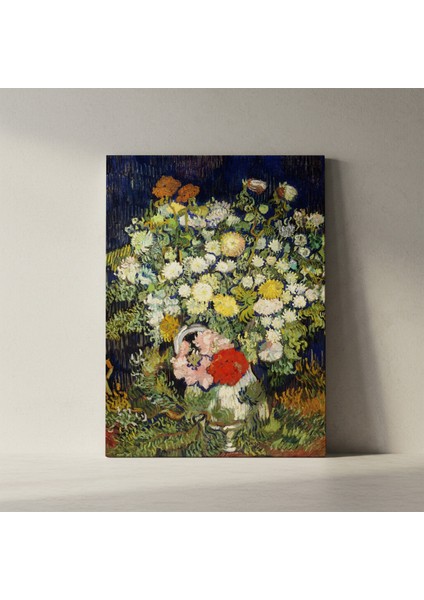 Van Gogh Tarzı Krizantem Çiçekleri Tablosu fiyatları