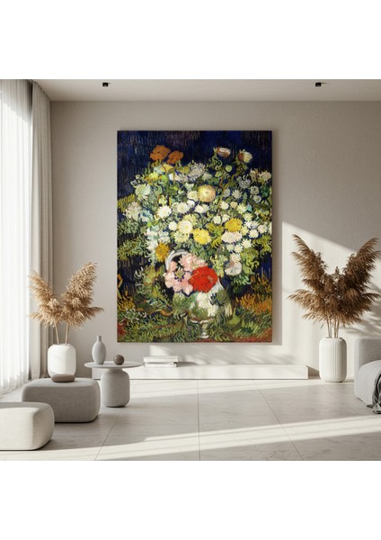 Van Gogh Tarzı Krizantem Çiçekleri Tablosu fırsatları