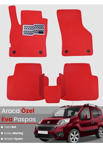 Fiat Fiorino Koltuklu (2007-2021) Uyumlu Eva Paspas Tam Set–araca Özel,su Geçirmez