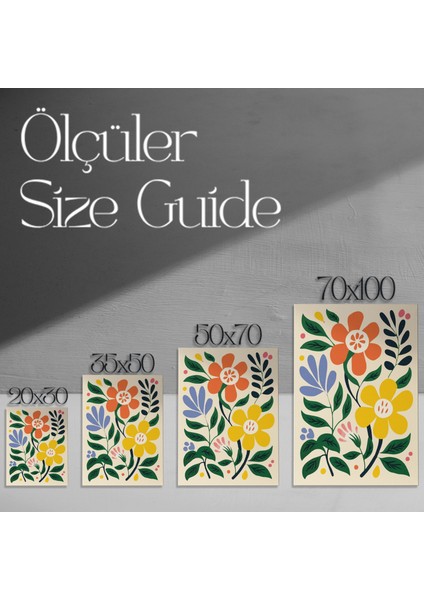 Canlı Renkler Modern Botanik Illüstrasyon Tablosu modelleri