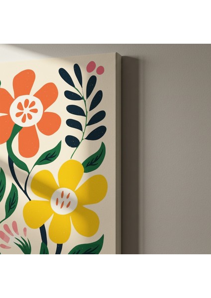 Canlı Renkler Modern Botanik Illüstrasyon Tablosu indirimleri