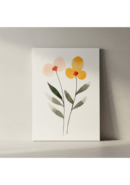 Suluboya Minimalist Çiçek Tablosu fiyatları