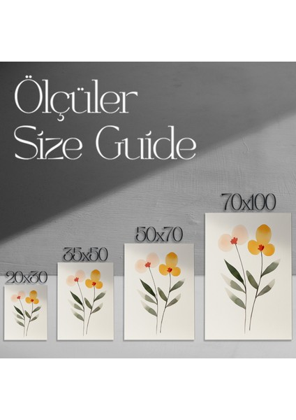 Suluboya Minimalist Çiçek Tablosu modelleri