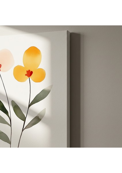 Suluboya Minimalist Çiçek Tablosu indirimleri