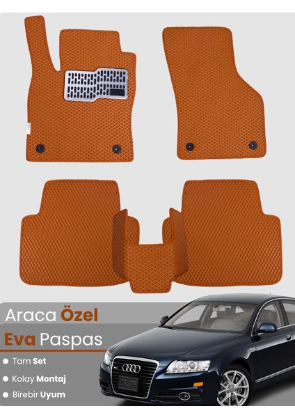 Audi A6 (2004-2011) Uyumlu Eva Paspas Tam Set–araca Özel,su Geçirmez,hızlı ve Kolay Montaj