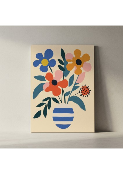 Modern Tarz Çiçek Buketli Soyut Tablo fiyatları