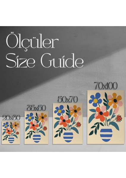 Modern Tarz Çiçek Buketli Soyut Tablo modelleri