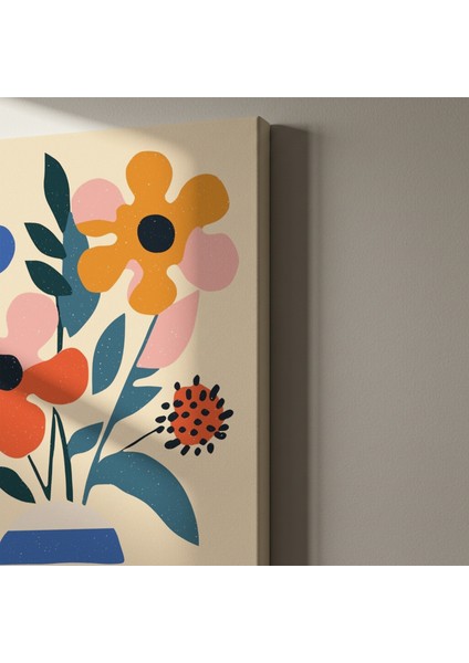 Modern Tarz Çiçek Buketli Soyut Tablo indirimleri