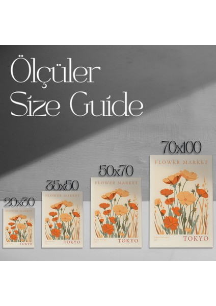 Tokyo Çiçek Pazarı Modern Sanat Tablosu modelleri