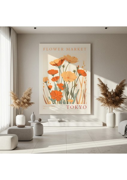 Tokyo Çiçek Pazarı Modern Sanat Tablosu fırsatları