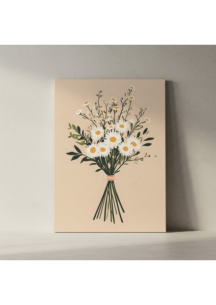 Papatya Buketli Minimalist Tarz Tablo fiyatları