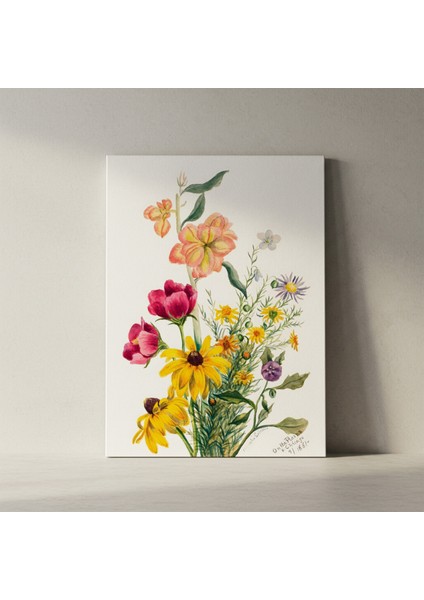 Vintage Botanik Çiçek Buket Tablosu fiyatları