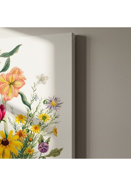 Vintage Botanik Çiçek Buket Tablosu indirimleri