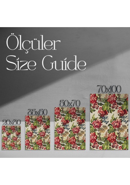 Oryantal Esintili Çiçekli Desen Tablosu modelleri