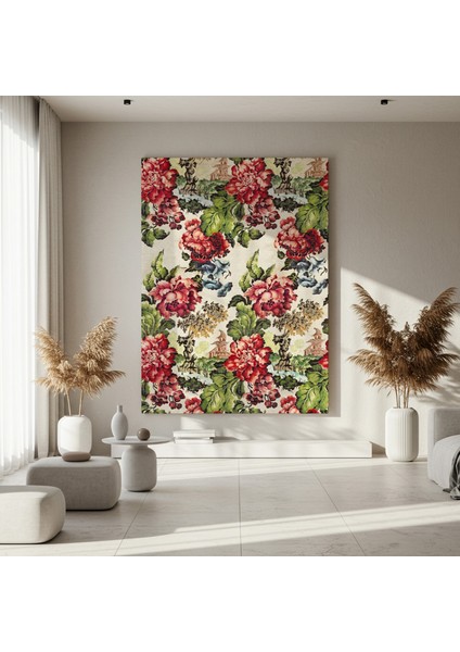 Oryantal Esintili Çiçekli Desen Tablosu fırsatları