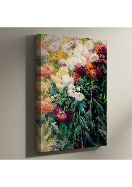 Krizantem Bahçesi Yağlıboya Tablosu