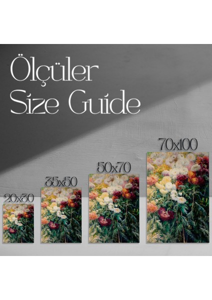 Krizantem Bahçesi Yağlıboya Tablosu modelleri
