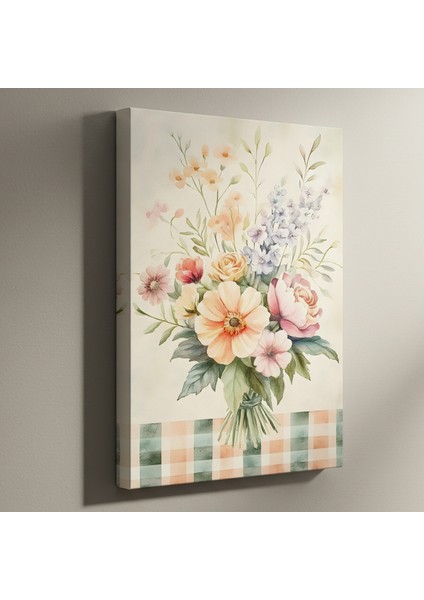 Suluboya Çiçek Buket Tablosu