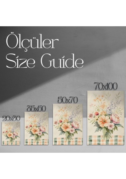 Suluboya Çiçek Buket Tablosu modelleri