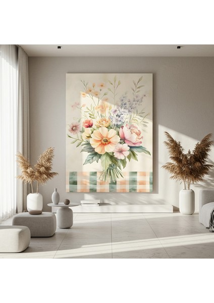 Suluboya Çiçek Buket Tablosu fırsatları