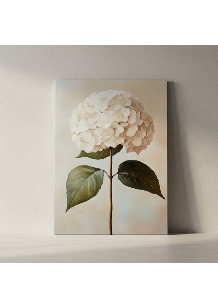 Beyaz Ortanca Çiçeği Yağlıboya Tablosu fiyatları