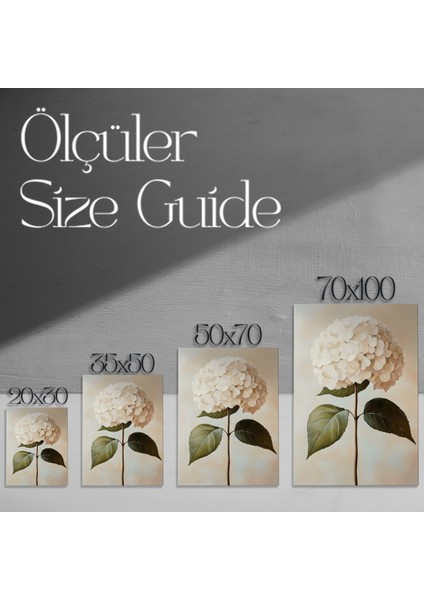 Beyaz Ortanca Çiçeği Yağlıboya Tablosu modelleri