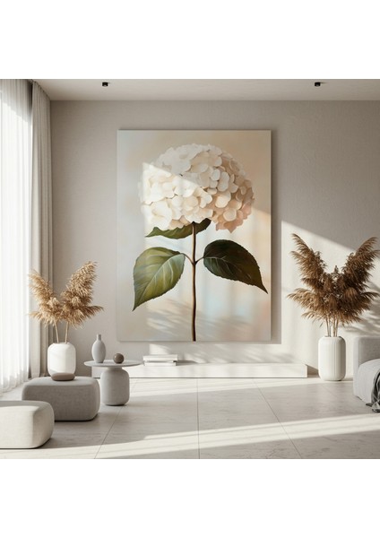 Beyaz Ortanca Çiçeği Yağlıboya Tablosu fırsatları